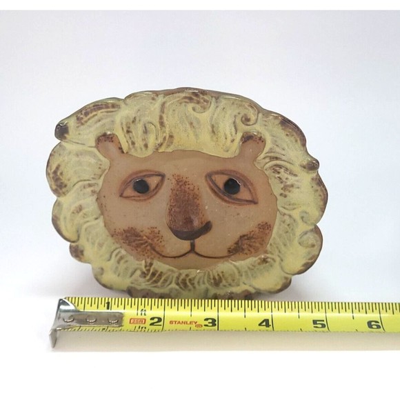 5" Lisa Larson Pottery Lion Afrika Small Vase Figure & Wall Pocket LL mark - Picture 13 of 14
